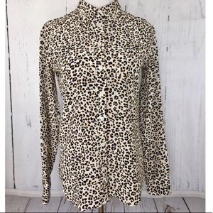 equipment femme leopard print button down blouse